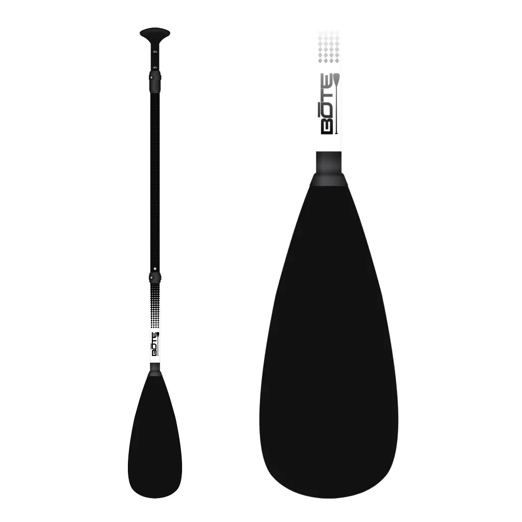 3-Piece Kids Adjustable Fiberglass Paddle Black 1
