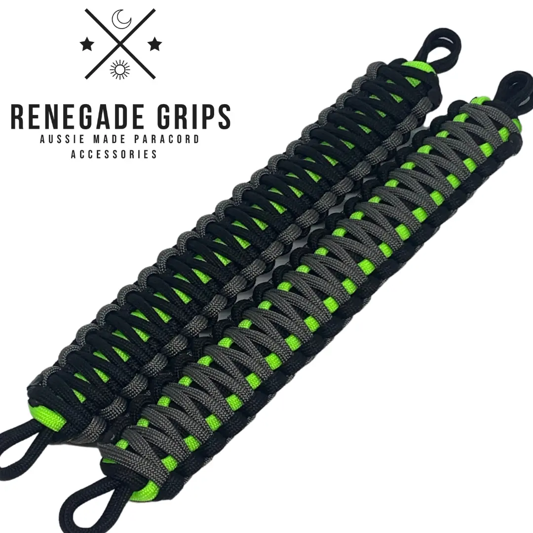 "Biohazard" Paracord Vehicle Grips 1