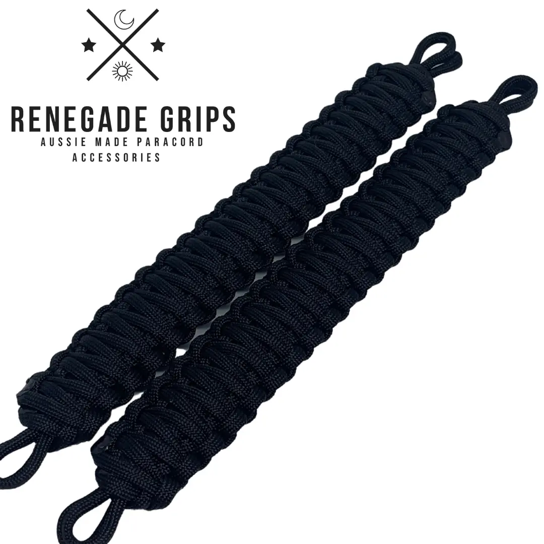 "Black Beauty" Paracord Vehicle Grips 1