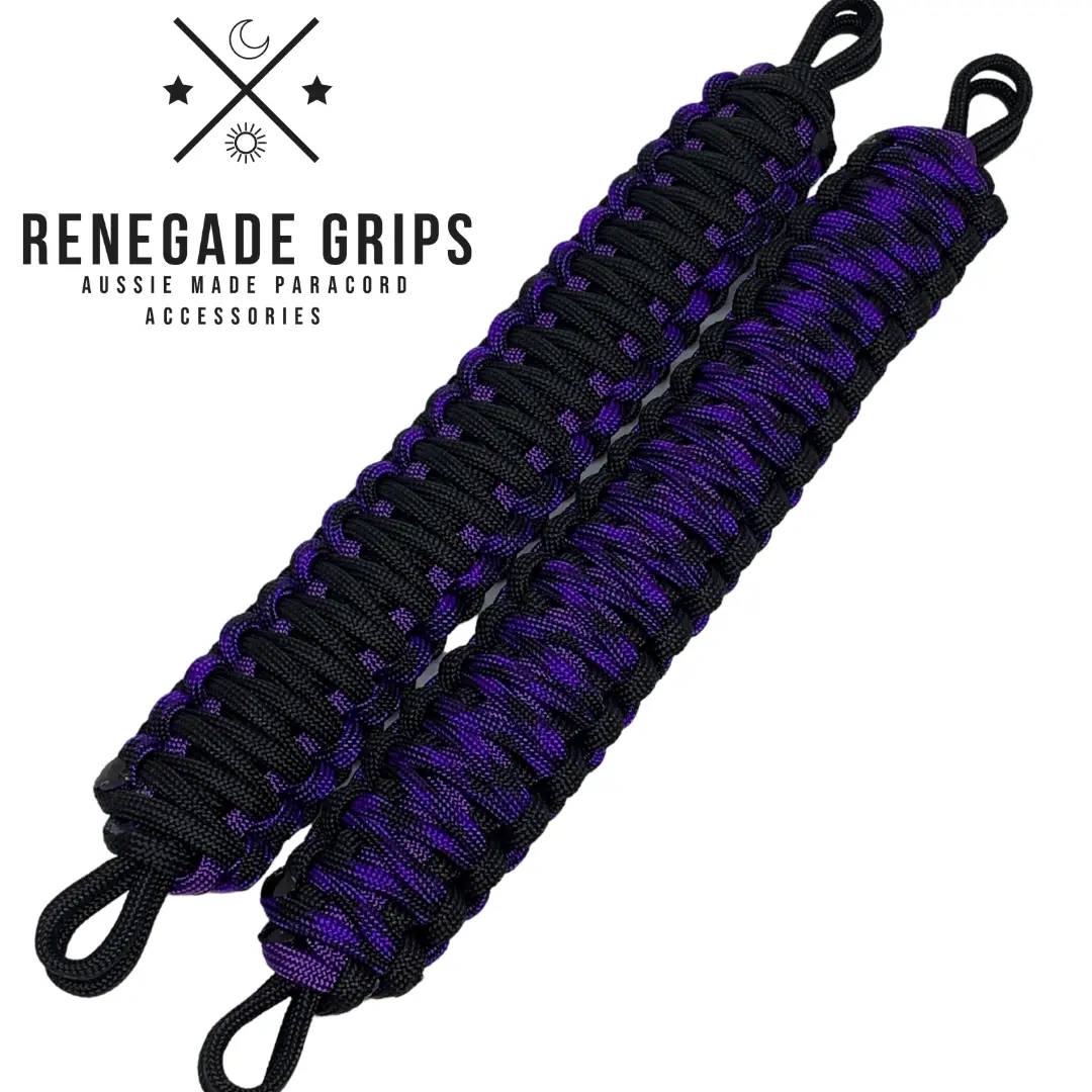 "Blackberry" Paracord Vehicle Grips 1