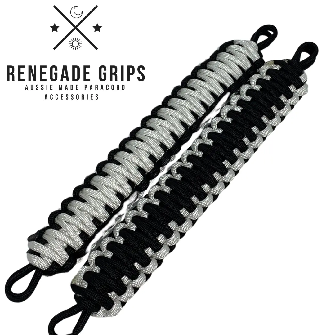 "Black Widow" Paracord Vehicle Grips 1