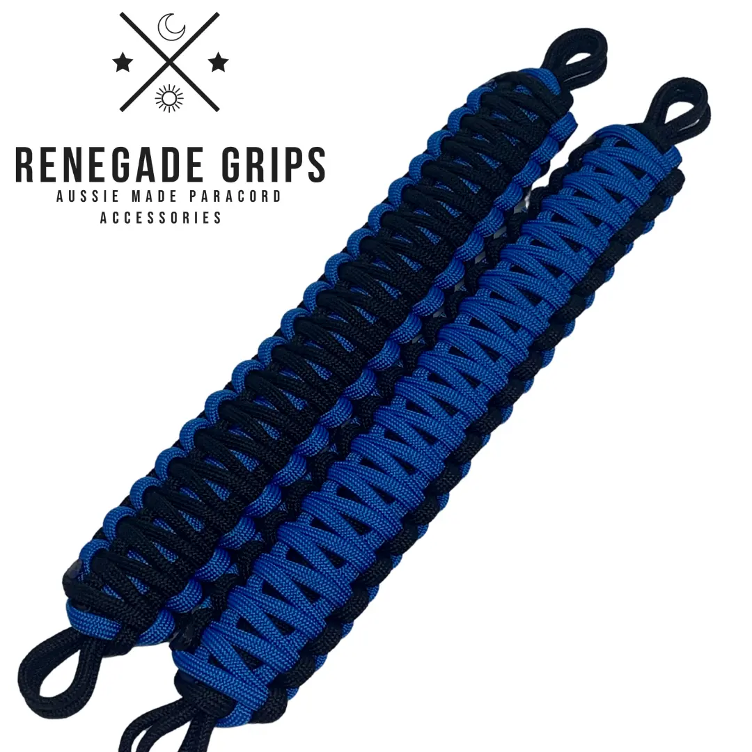 "Blue Beyond" Paracord Vehicle Grips 1