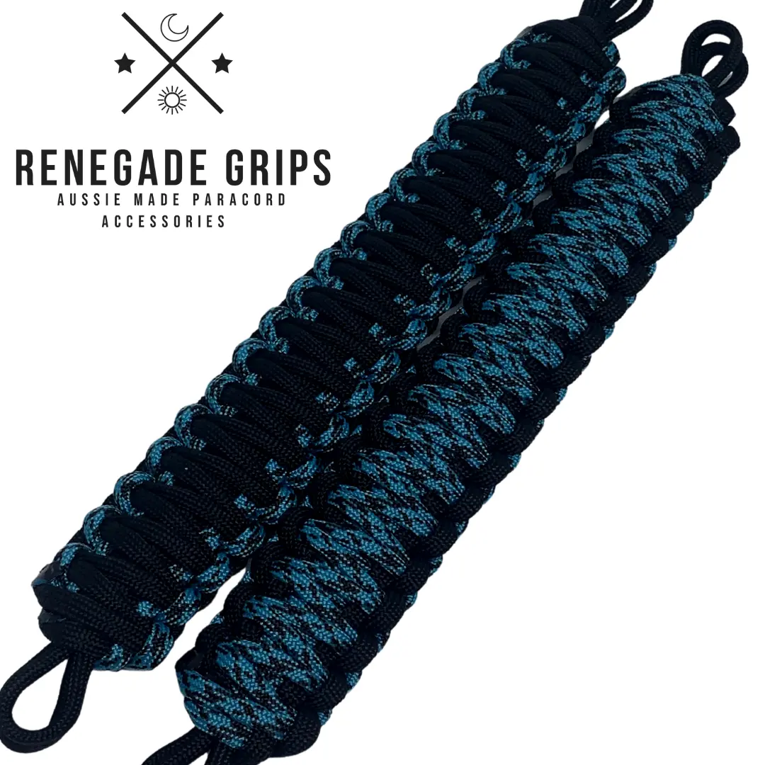"Blue Impressions" Paracord Vehicle Grips 1