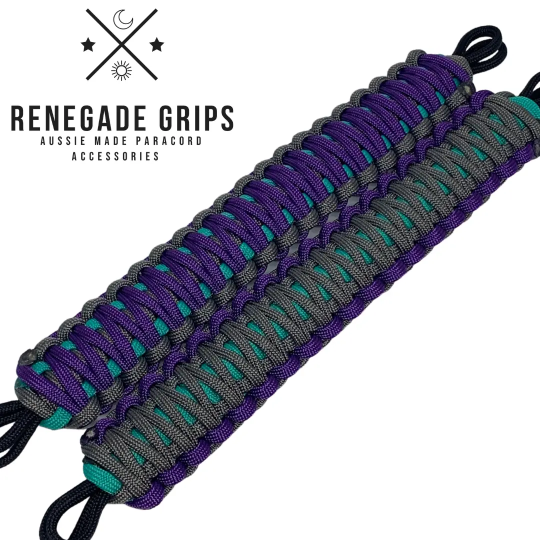 "Blue Ombre" Paracord Vehicle Grips 1