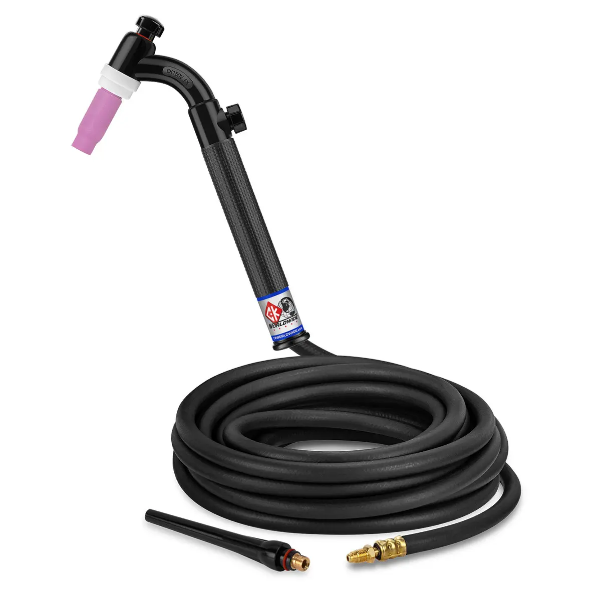Ck1525vh Fx Tig Torch, 150 Amp, Gas-Cooled, Flex Head With Valve, 25' Cables 1