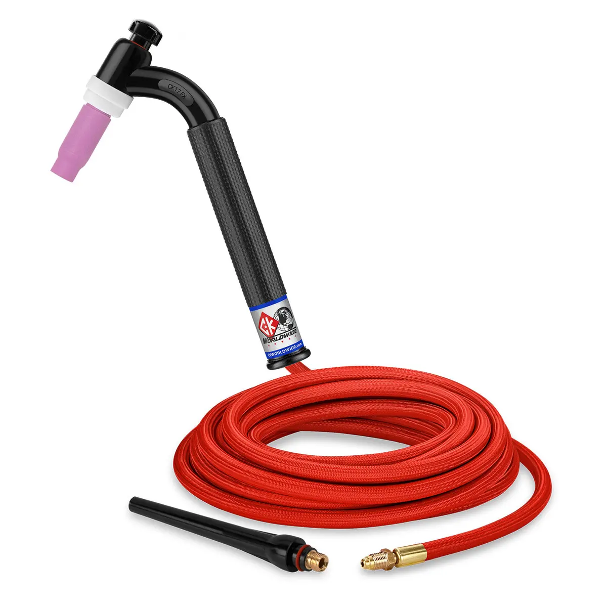 Ck Worldwide Ck17-25-Rsf Fx 150 Amp Flex Head Tig Torch, Gas-Cooled, 25 1