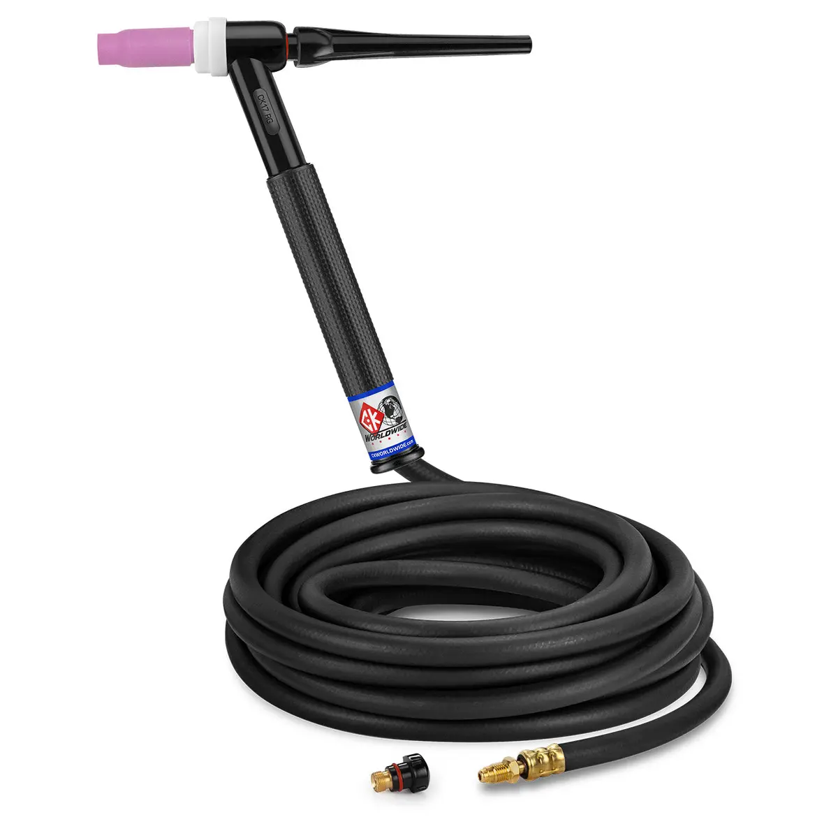 Ck Worldwide Ck17-25-R Rg 150 Amp Gas-Cooled Tig Torch, Rigid Head, 25' Cable 1