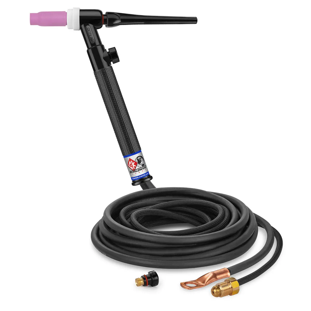 Ck Worldwide Ck17v-12-2Sf Rg 150 Amp Rigid Tig Torch With Valve, Gas-Cooled, 12.5 Ft Superflex Cables 1