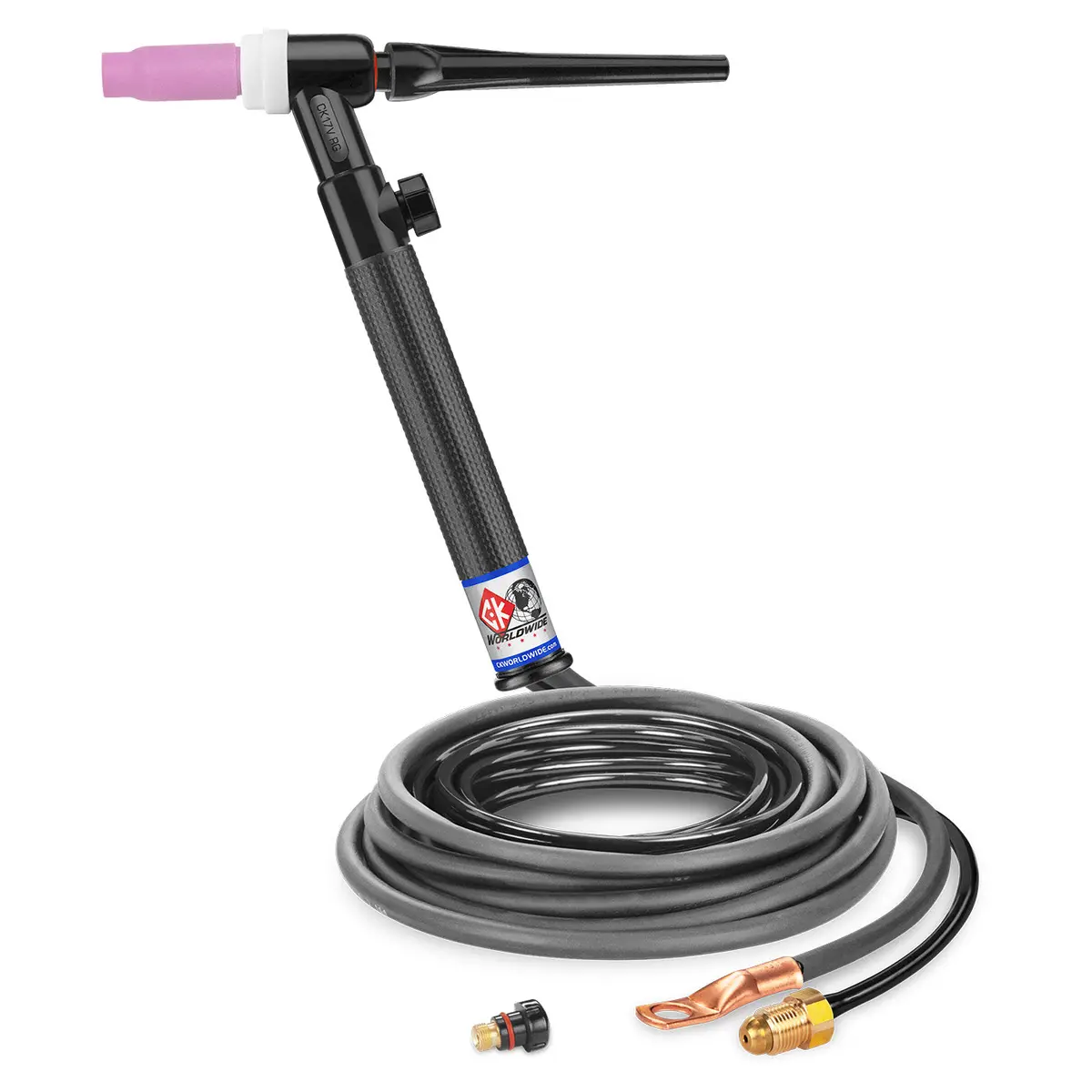 Ck Worldwide Ck17v-12-2 Rg - 150 Amp Rigid Tig Torch With Valve, Gas-Cooled, 12.5' Cable 1