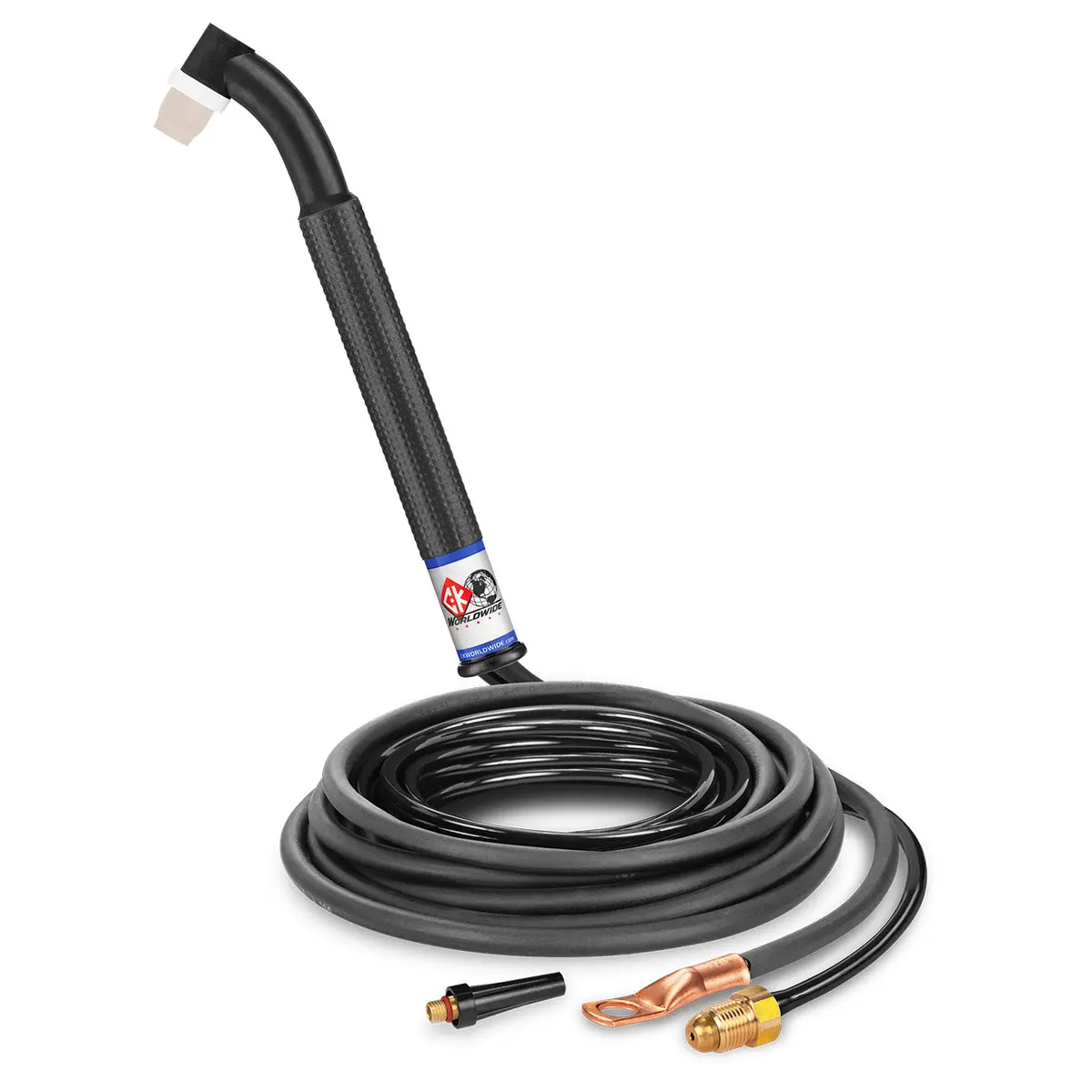 Ck Worldwide Ck24-12-2 Fx 90 Amp Flex Head Tig Torch, Gas-Cooled, 12.5 1