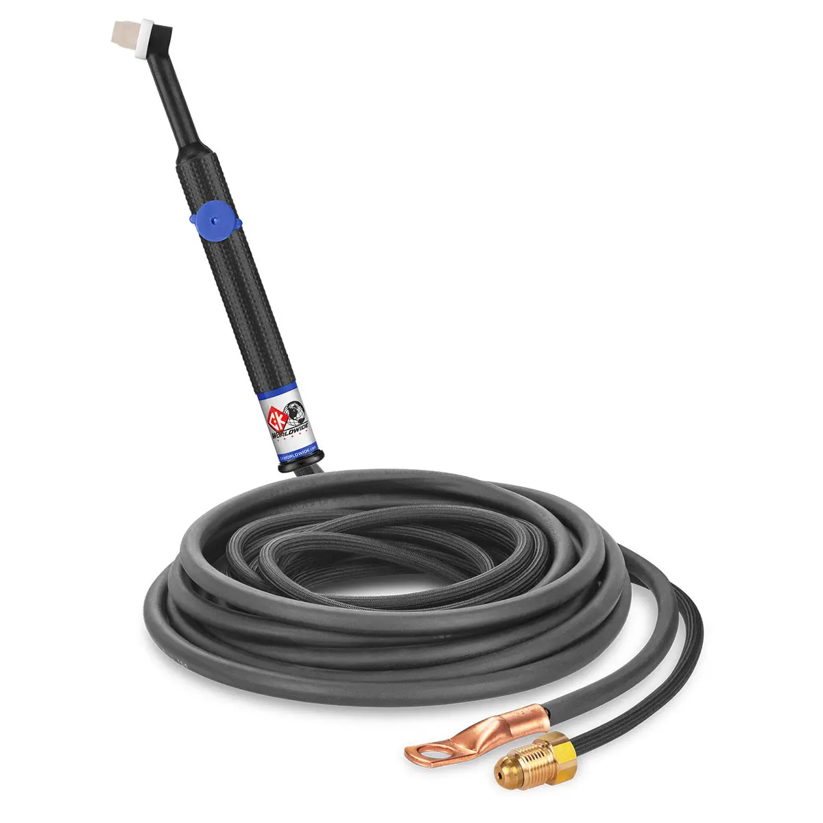 Ck Worldwide Ck24v-12-2Sf Rg 80 Amp Rigid Tig Torch With Valve, Gas-Cooled, 12.5' Superflex Cable 1