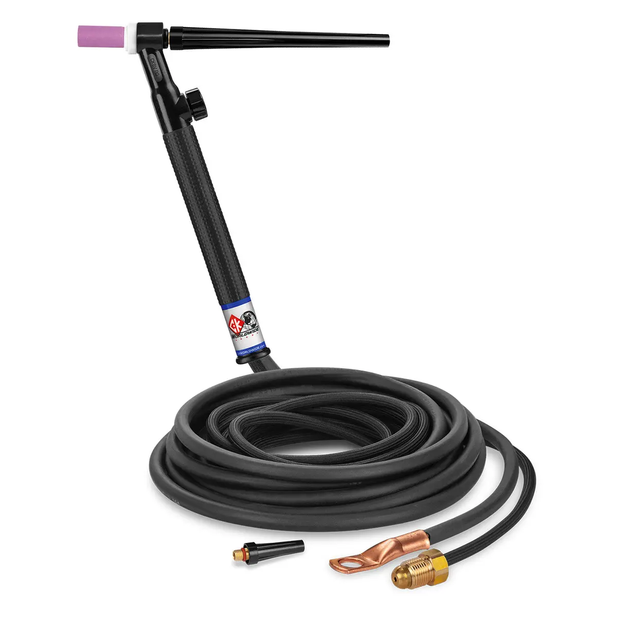 Ck9v-12-2Sf Rg - 125 Amp Gas-Cooled Tig Torch With Valve, Rigid Head, 12.5' Superflex Cable 1