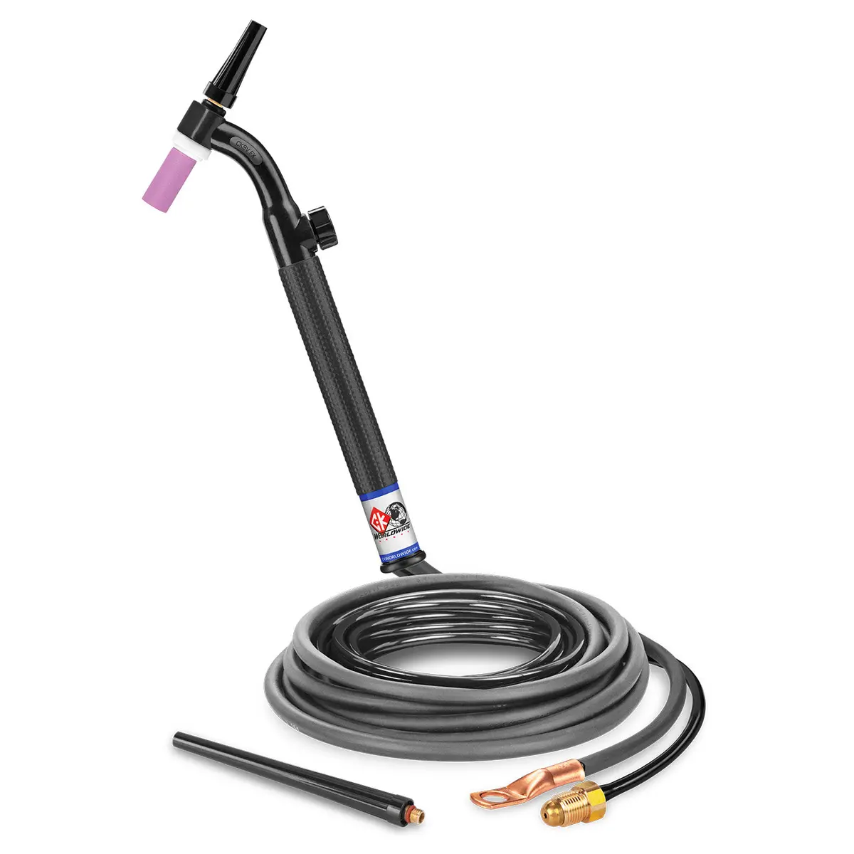 Ck9v-12-2 Fx - 125 Amp Flex Head Tig Torch With Valve, Gas-Cooled, 12.5 1