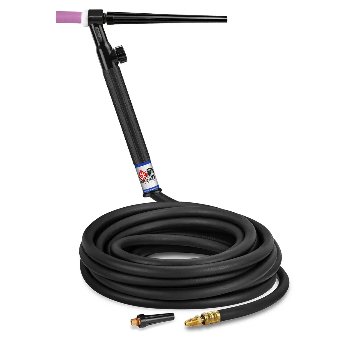Ck Worldwide Ck9v-25-R Rg 125 Amp Gas-Cooled Tig Torch With Valve, Rigid Head, 25 1
