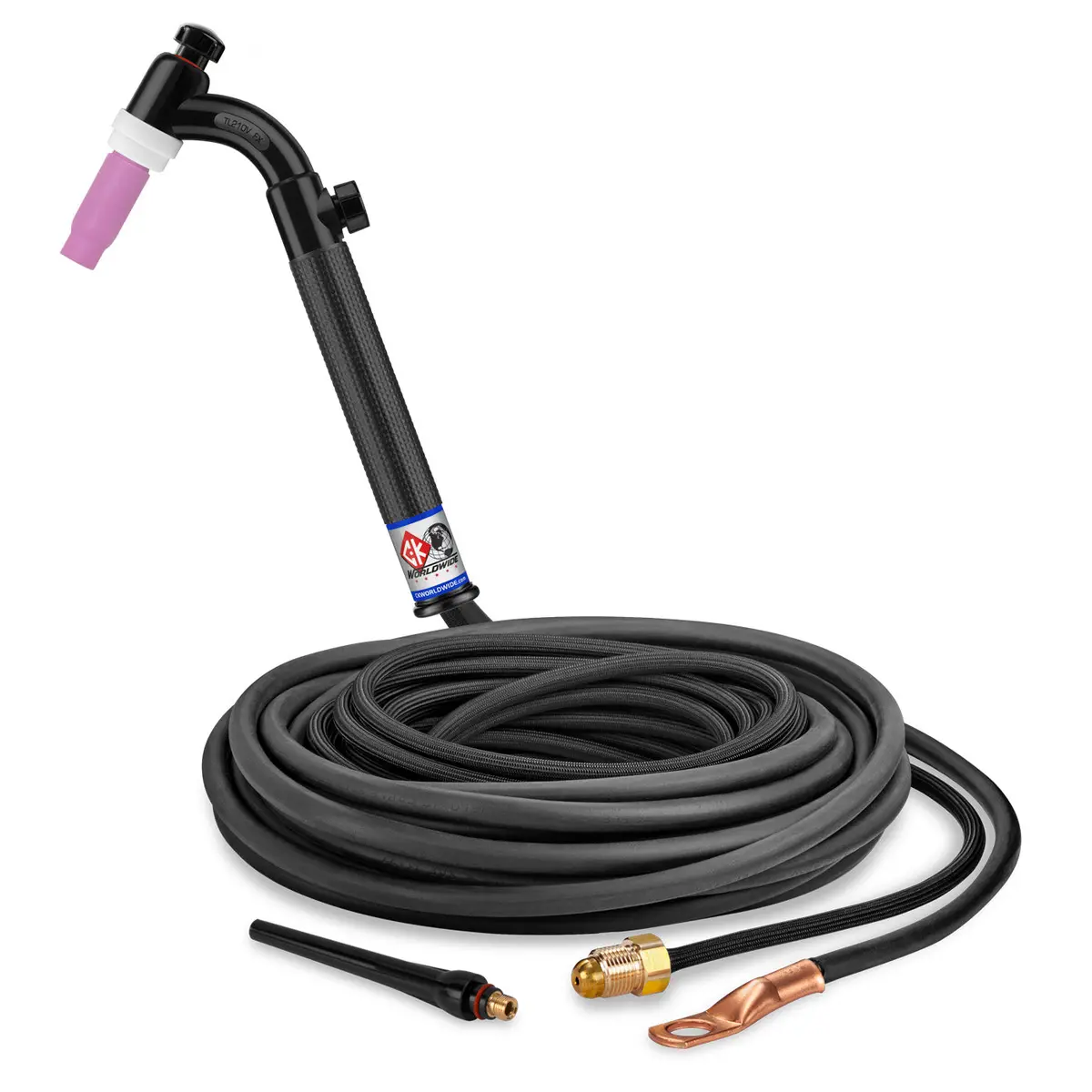 Tl2125vnsf Fx - 200 Amp Flex Head Tig Torch With Valve, Gas-Cooled, 12.5' Superflex Cables, Trim Line 1