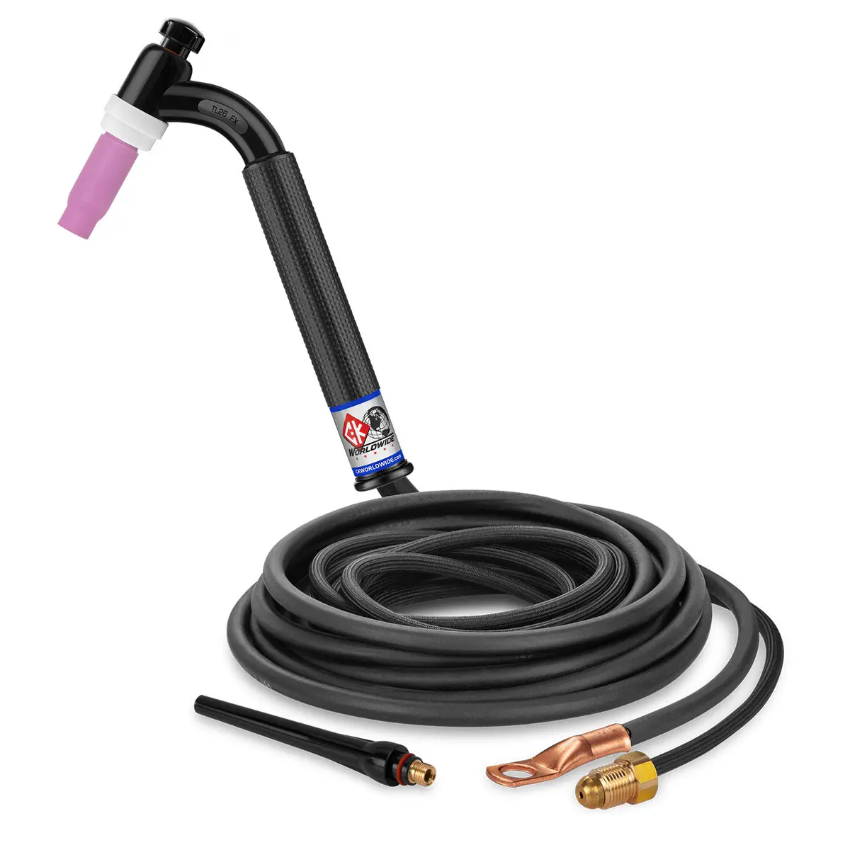 Tl26-12-2Sf Fx - 200 Amp Flex Head Tig Torch, Gas-Cooled, 12.5' Superflex Cables, Trim Line 1