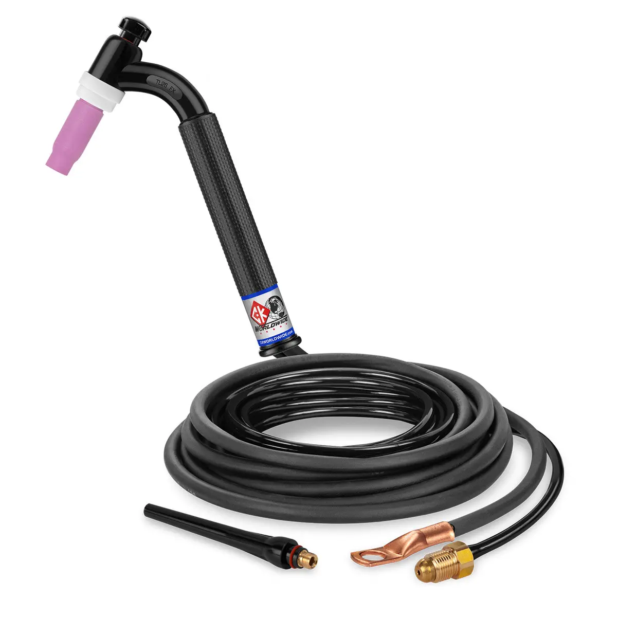 Tl26-12-2 Fx - 200 Amp Flex Head Tig Torch, Gas-Cooled, 12.5' Standard Cables, Trim Line 1