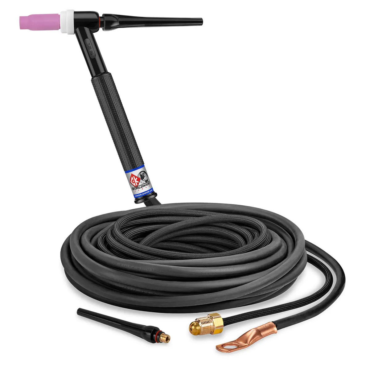 Tl26-25-2Sf Rg - 200 Amp Rigid Head Tig Torch, Gas-Cooled, 25' Superflex Cables, Trim Line 1