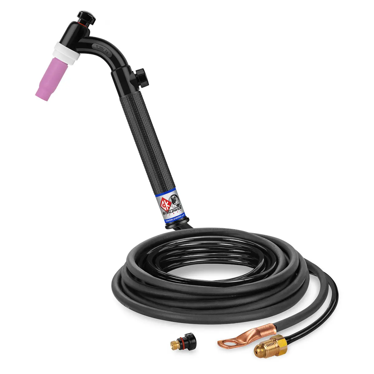 Tl26v-12-2 Fx - 200 Amp Flex Head Tig Torch With Valve, Gas-Cooled, 12.5' Standard Cables, Trim Line 1