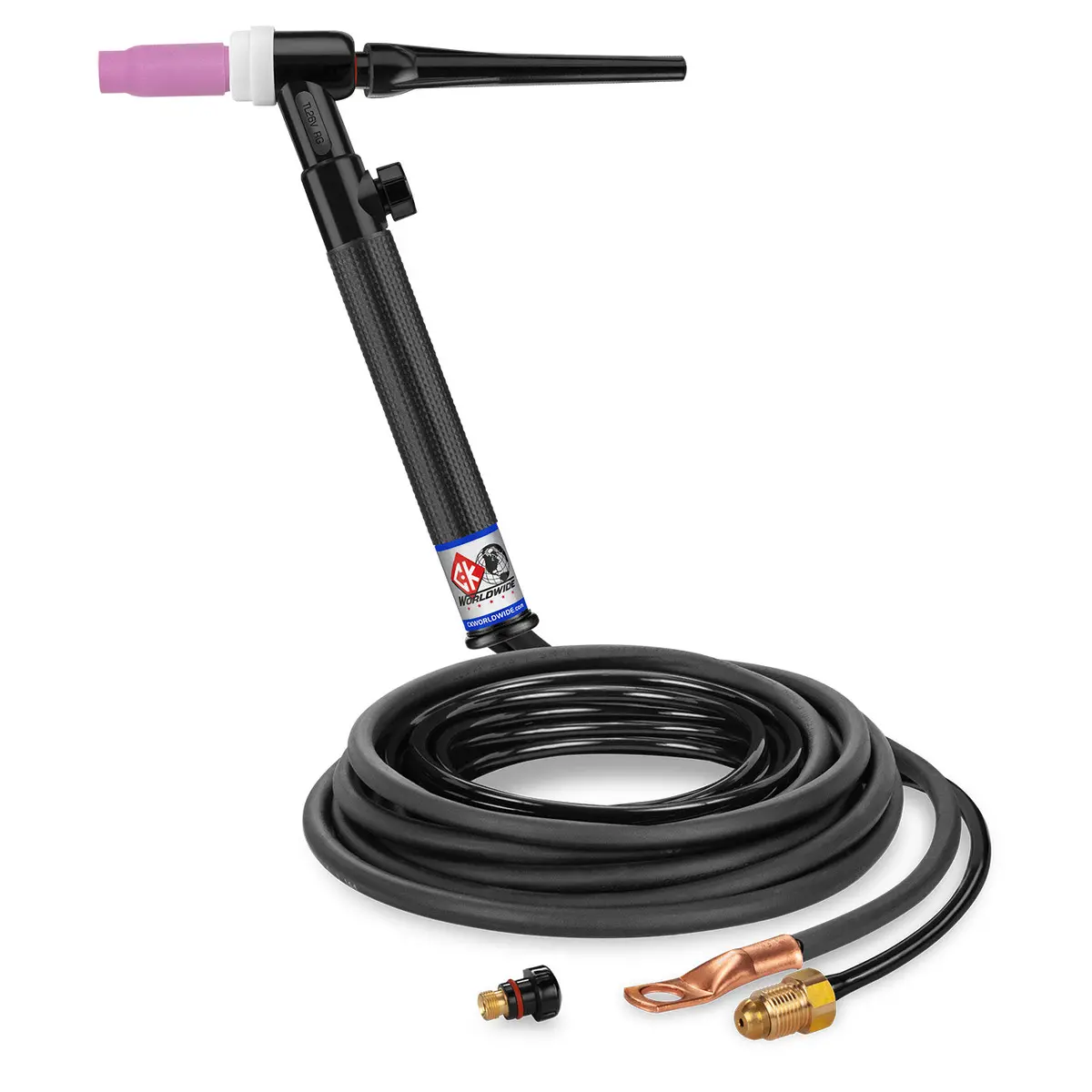 Tl26v-12-2 Rg - 200 Amp Rigid Head Tig Torch With Valve, Gas-Cooled, 12.5' Standard Cables, Trim Line 1