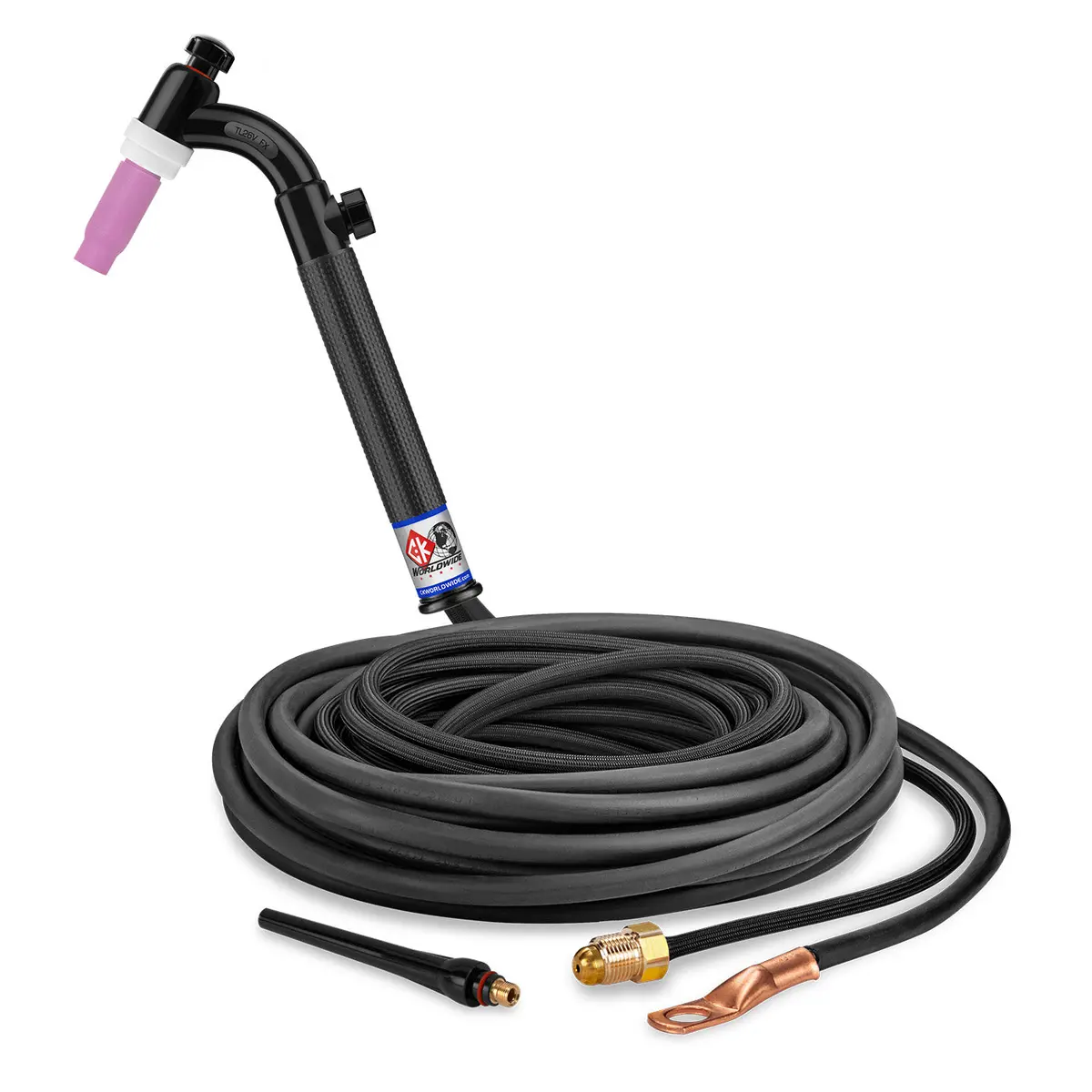 Tl26v-25-2Sf Fx - 200 Amp Flex Head Tig Torch With Valve, Gas-Cooled, 25' Superflex Cables, Trim Line 1