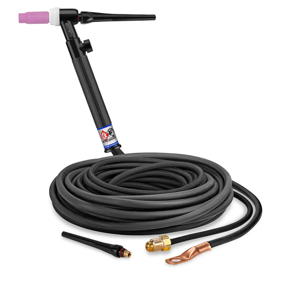 Tl26v-25-2Sf Rg - 200 Amp Rigid Head Tig Torch With Valve, Gas-Cooled, 25' Superflex Cables, Trim Line 1