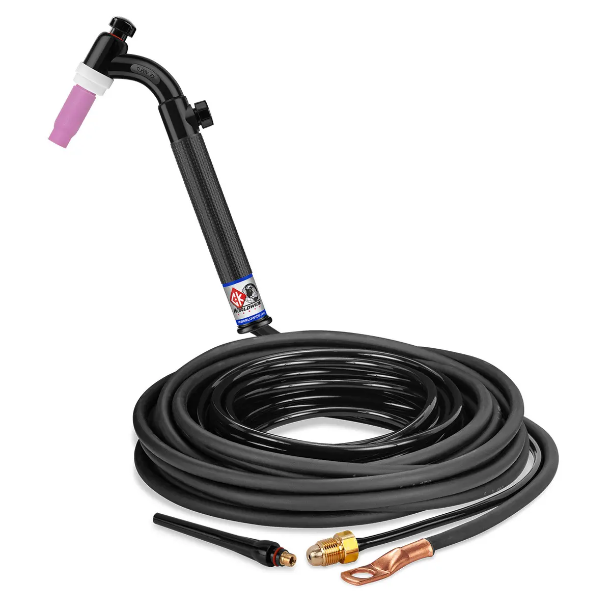 Tl26v-25-2 Fx - 200 Amp Flex Head Tig Torch With Valve, Gas-Cooled, 25' Standard Cables, Trim Line 1