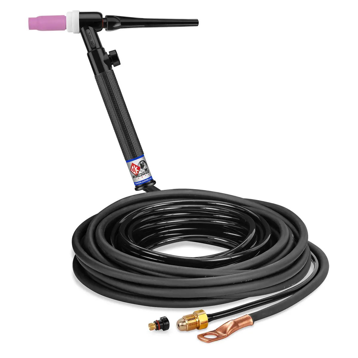 Tl26v-25-2 Rg - 200 Amp Rigid Head Tig Torch With Valve, Gas-Cooled, 25' Standard Cables, Trim Line 1