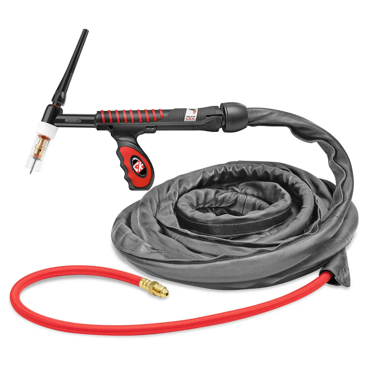 Ustl2125sf - 200 Amp Rigid Head Tig Torch, Gas-Cooled, 12.5' Superflex Cables, Trim Line 1