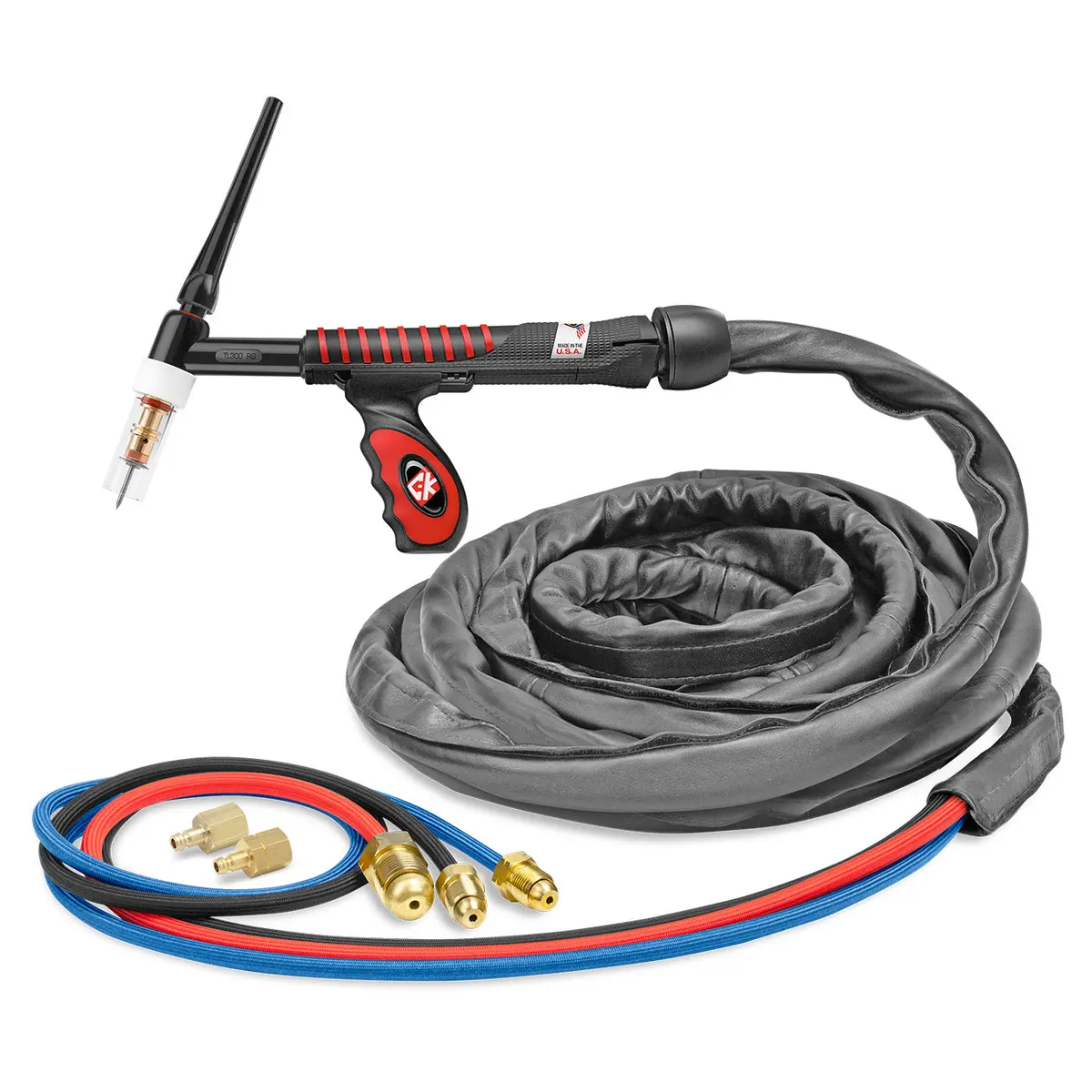 Ustl325sf - 350 Amp Rigid Head Tig Torch, Water-Cooled, 25' Superflex Cables, Trim Line 1