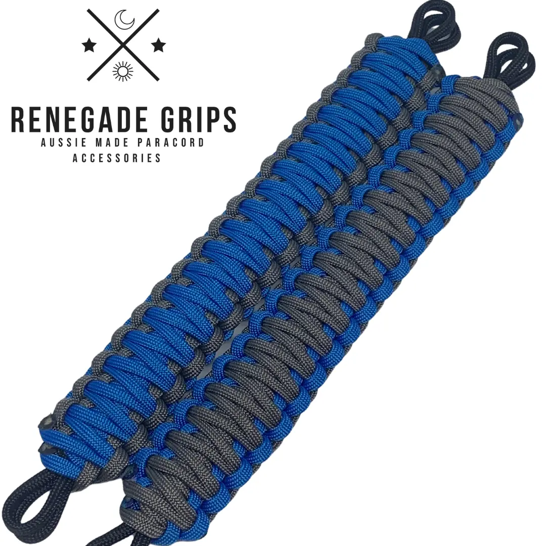 "Calm Graphite" Paracord Vehicle Grips 1