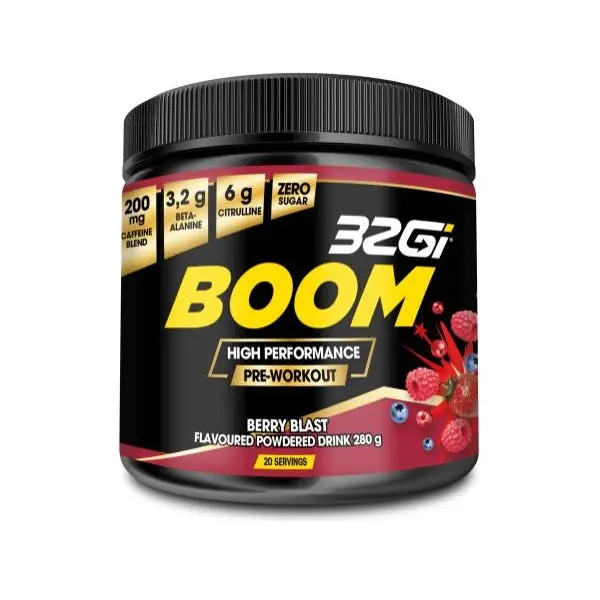 32Gi Boom Pre-Workout Drink - 280G Tub 1