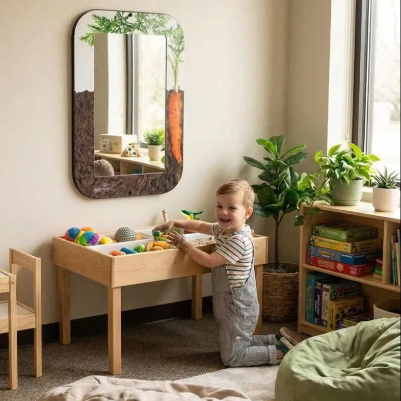 Growing Carrot Acrylic Wall Mirror 1