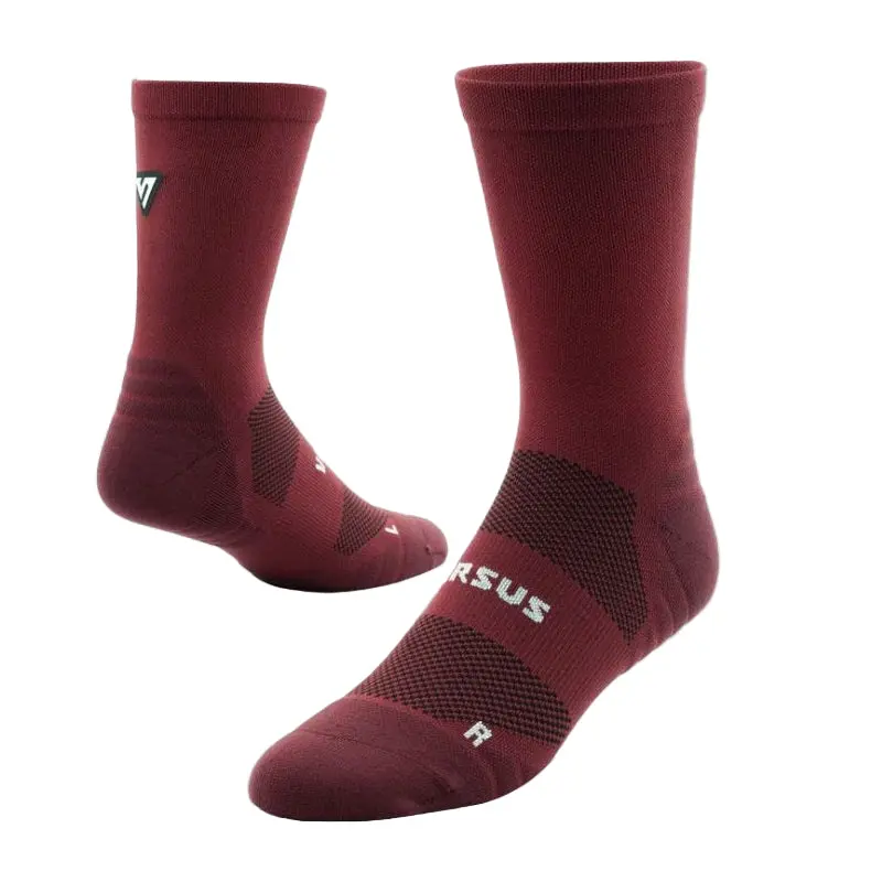 Versus Classic Maroon Crew Tab Socks 1