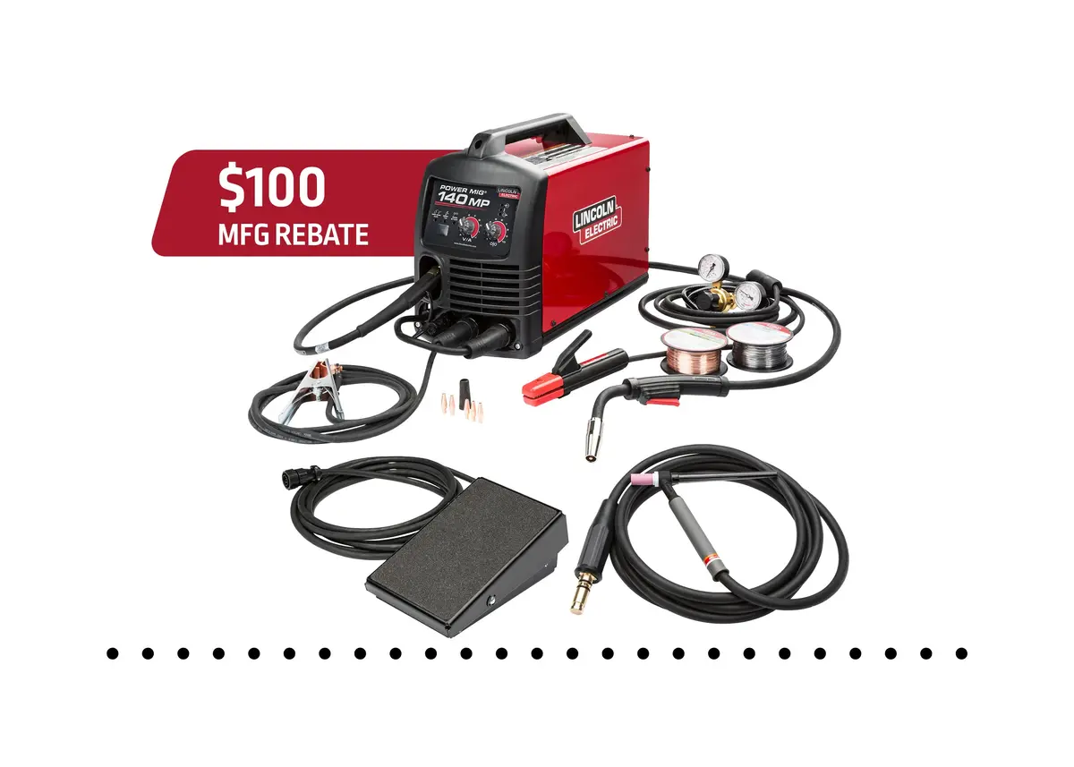 Power Mig 140Mp Multi-Process Welder Tig One-Pak K4499-1 1