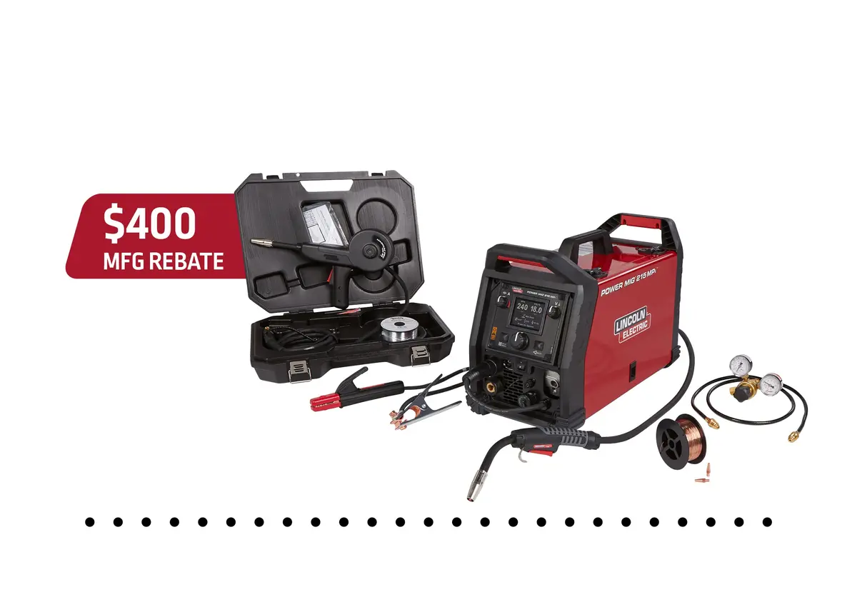 Lincoln Power Mig® 215 Mpi™ Multi-Process Welder - Aluminum One Pak - K4877-1 1