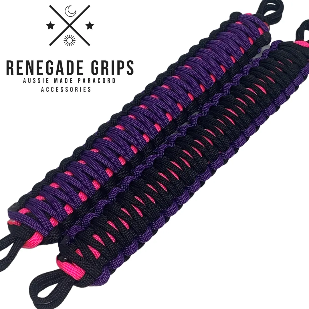 "Cyberpunk" Paracord Vehicle Grips 1