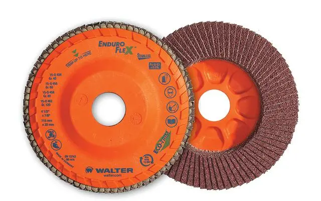 Walter 06F508 5" 80 Grit Spin-On Enduro Flex Stainless Flap Disc 1