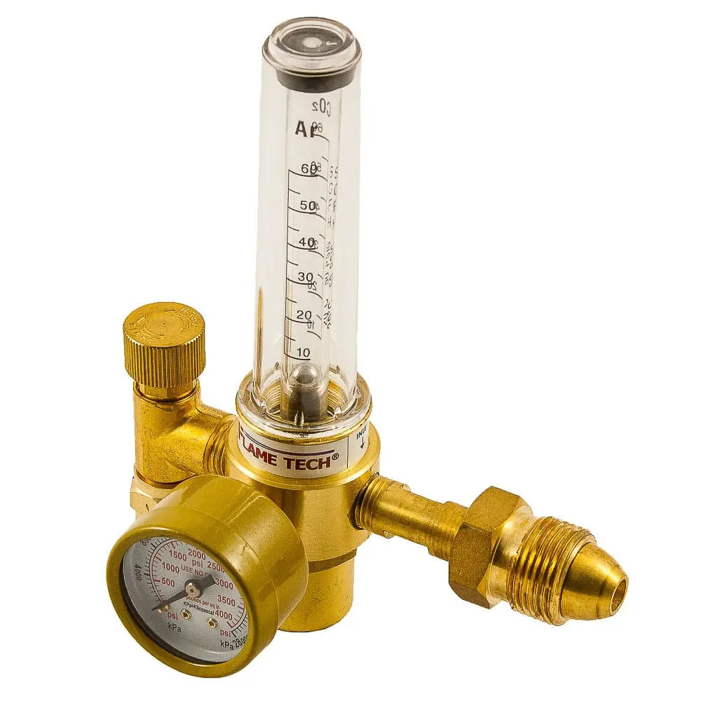 Victor® 1400-Series Compatible Light-Medium Duty Argon Flowmeter Regulator, Side Mount, 0-60 Scfh, 4,000 Psi, Cga-580 (85364) 1
