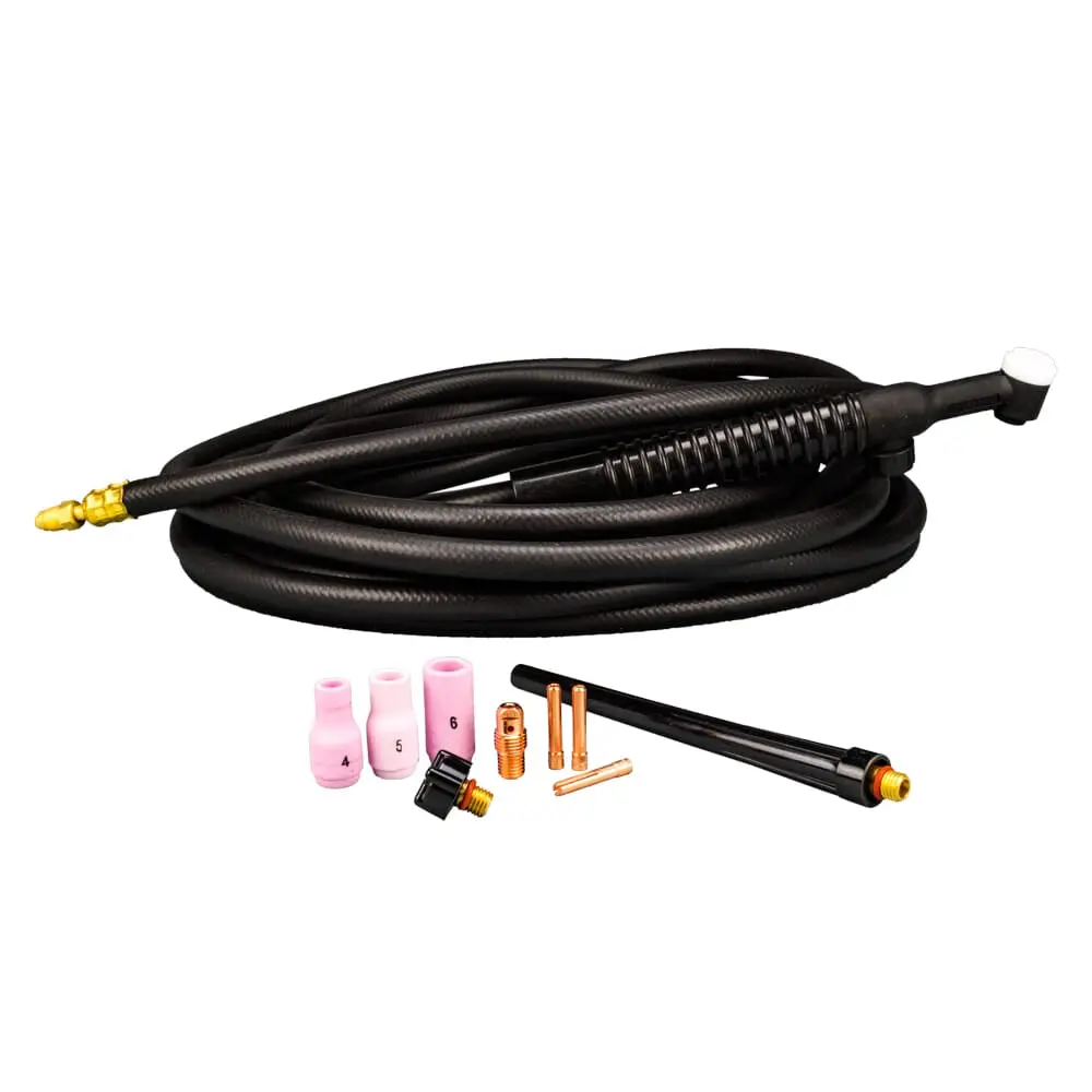 Tig Torch Assy Hw9 125 Amp 25' 1 Pc Rubber Cbl/Flex Head/Val 1