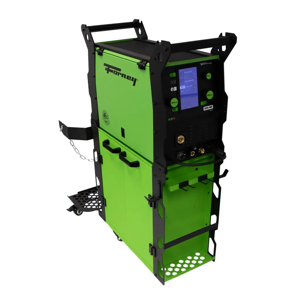 Forney® Pro 250 Multi-Process Welder With Dual Cylinder Cabinet Cart 1