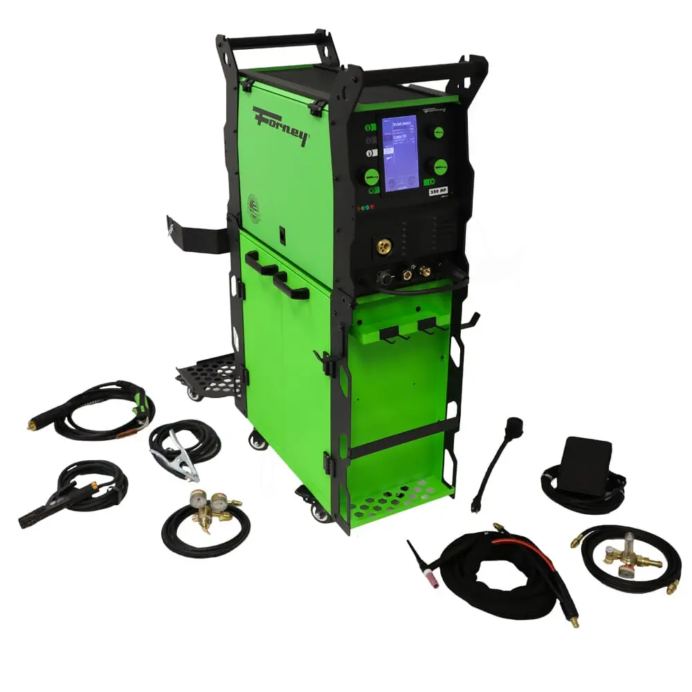 Forney® Pro 250 Multi-Process Welder With Tig Accessory Package And Dual Cylinder Cabinet Cart 2