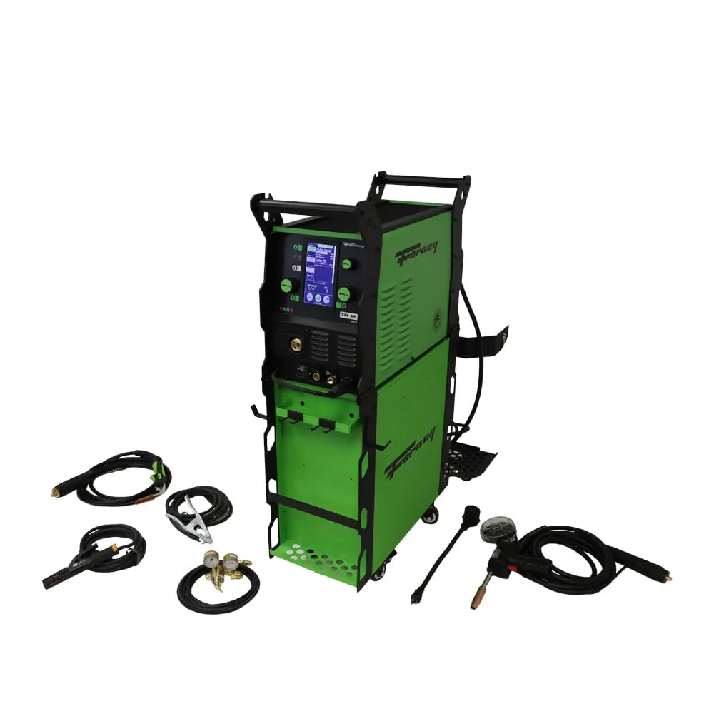 Forney® Pro 250 Multi-Process Welder 250 Amp Spool Gun Accessory Package And Dual Cylinder Cabinet Cart 1