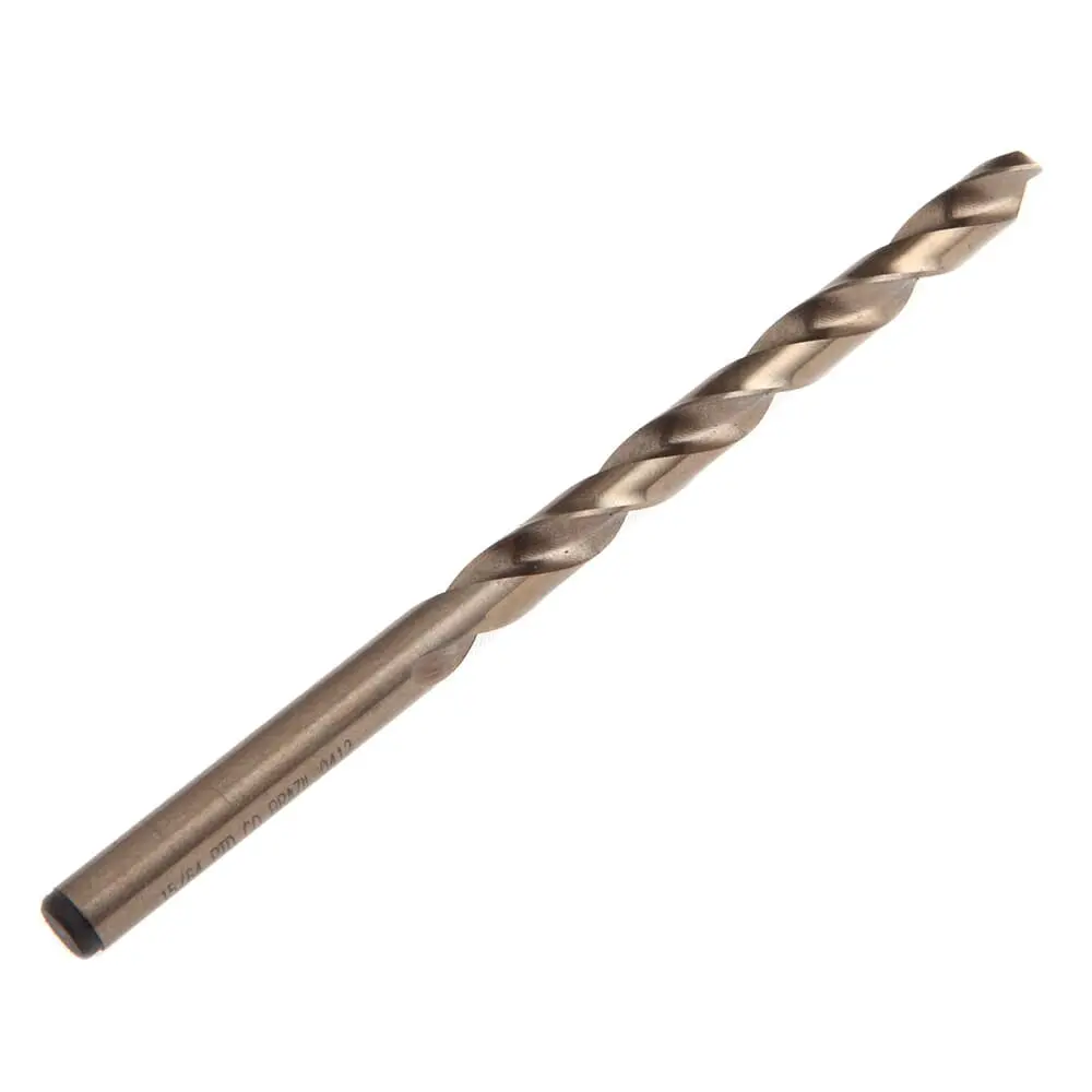 8 Percent Cobalt Drill Bit, 135 Degree Split Point, 15/64 In 1