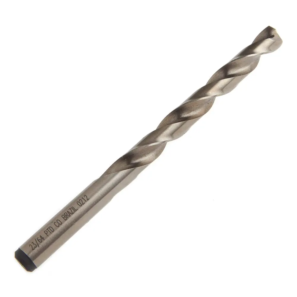 8 Percent Cobalt Drill Bit, 135 Degree Split Point, 23/64 In 1