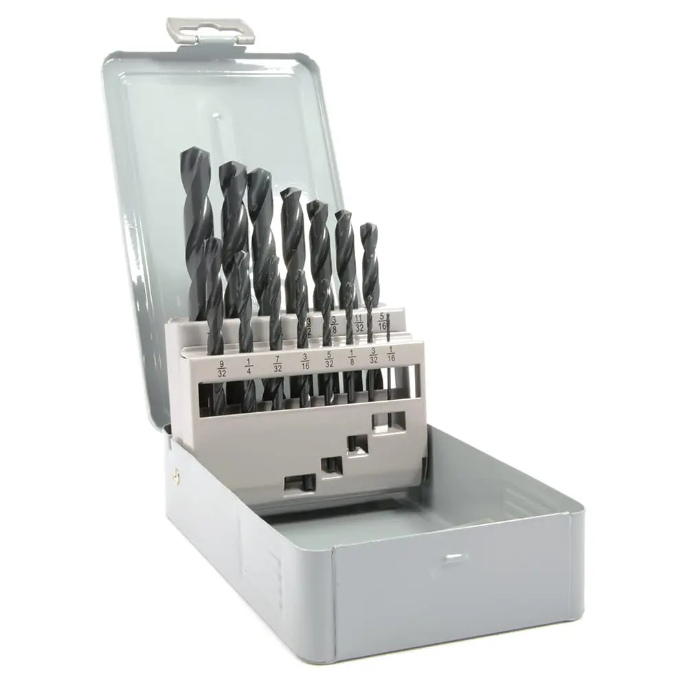 15-Piece Jobber Length Drill Bit Set, High Speed Steel (Hss), 135 Degree Split Point 1