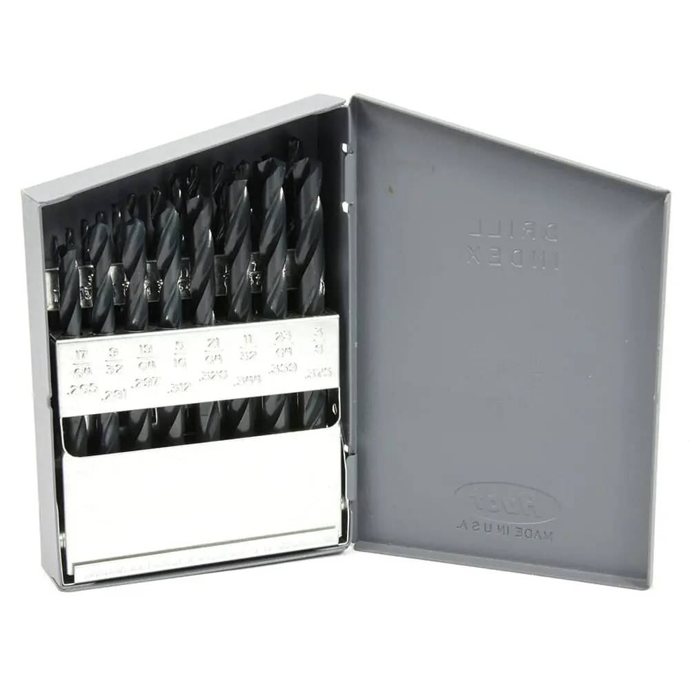 21-Piece Jobber Length Drill Bit Set, High Speed Steel (Hss), 135 Degree Split Point 1