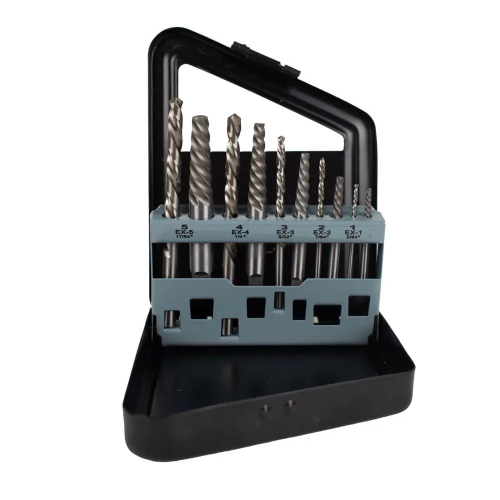 Forney 10-Piece Left Hand Drill Bit And Screw Extractor Set 2