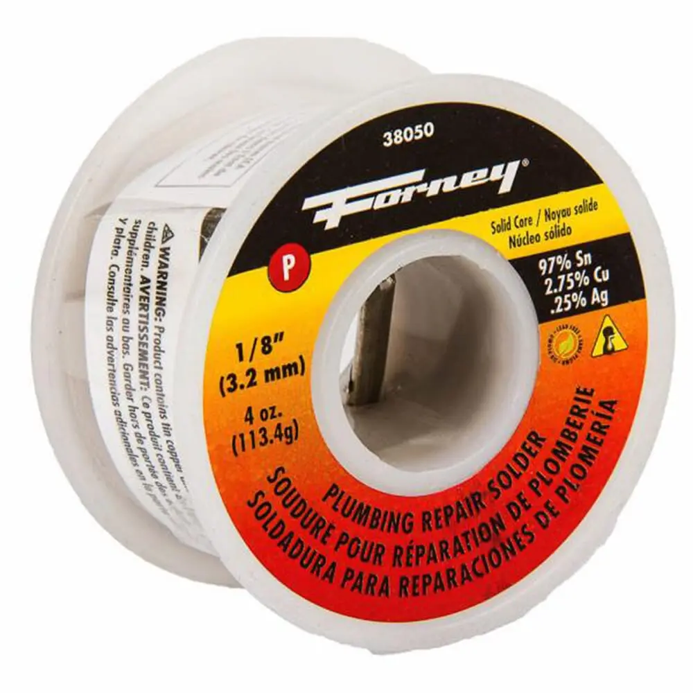 Solder, Lead Free (Lf), Plumbing Repair, Solid Core, 1/8 In, 4 Ounce 1