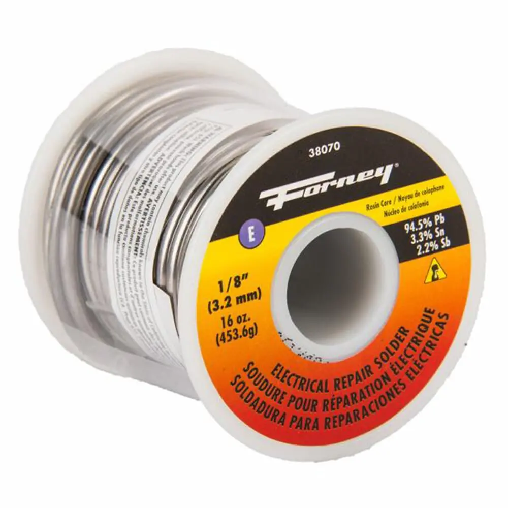 Solder, Electrical Repair, Rosin Core, 1/8 In, 16 Ounce 1
